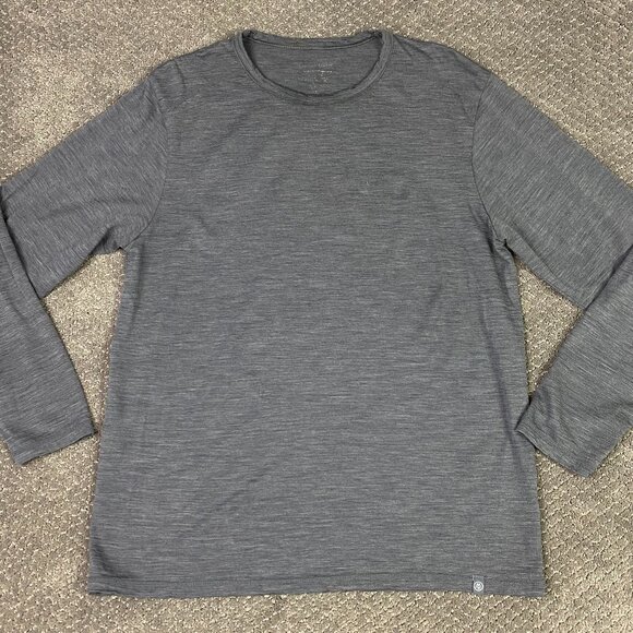 Cloudveil Merino Wool Shirt Men's Large Gray Base Layer Hiking Outdoor 100% - Picture 1 of 10